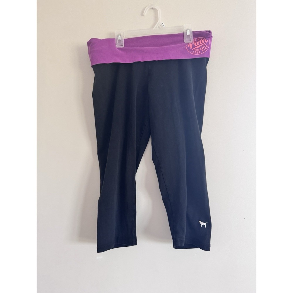 Pink Fold Over Yoga Pants Leggings 2000s Dog victorias Secret Vs